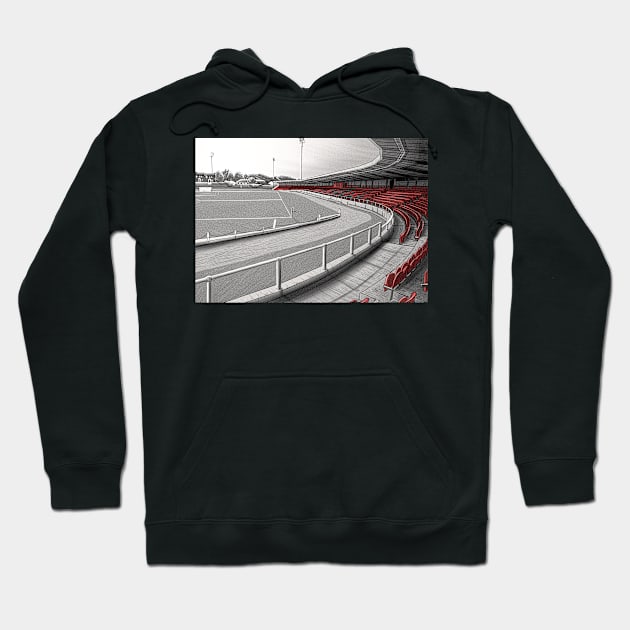 The Ryan McBride Brandywell Stadium - Derry City FC League of Ireland Football Artwork Hoodie by barrymasterson